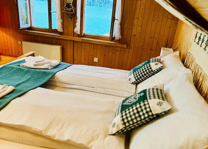 Lakeview Swiss With Hot Tub Near Interlaken Horská chata Niederried bei Interlaken